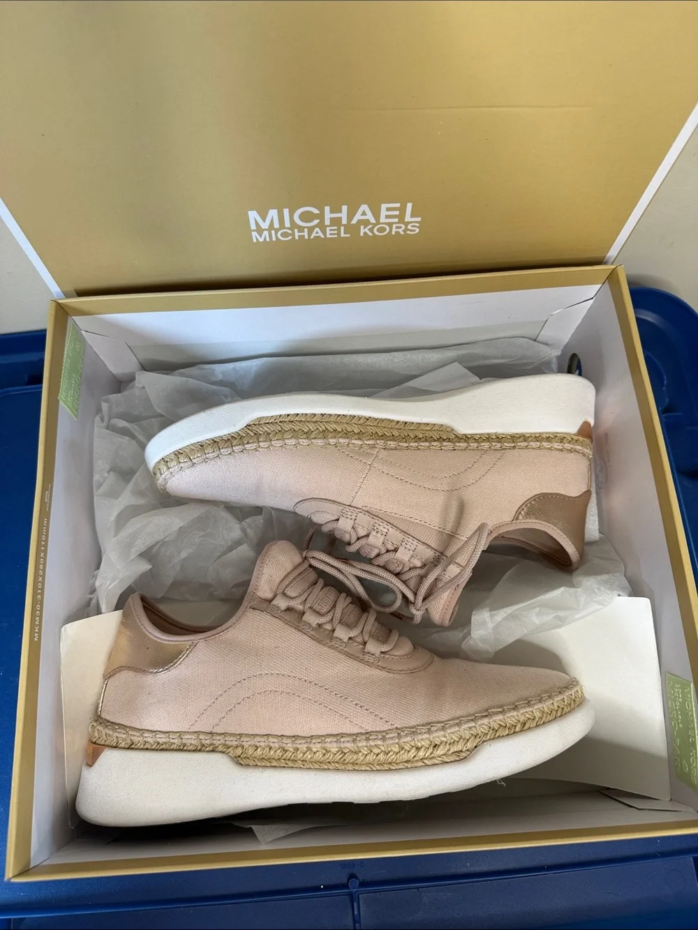 Michael Kors Blush Canvas Espadrille Lace-Up Sneakers